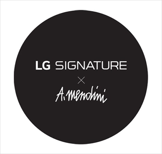 Logo della collaborazione tra LG SIGNATURE e Alessandro Mendini.