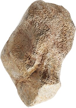 Forma ovale di pietra marrone.