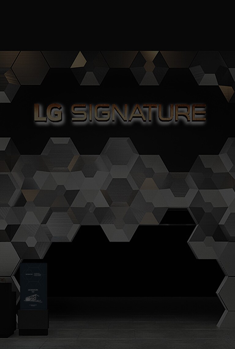 Vista d'insieme della principale area espositiva con il concetto di infinito per LG SIGNATURE all'IFA 2019