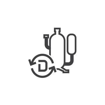 أيقونة الضاغط العاكس المزدوج (Dual Inverter Compressor)