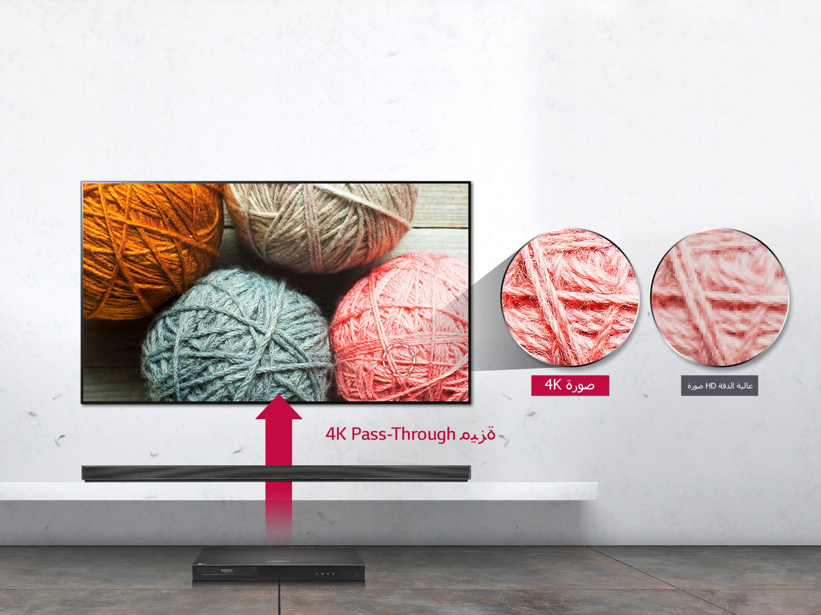 ميزة 4K Pass Through<br>1
