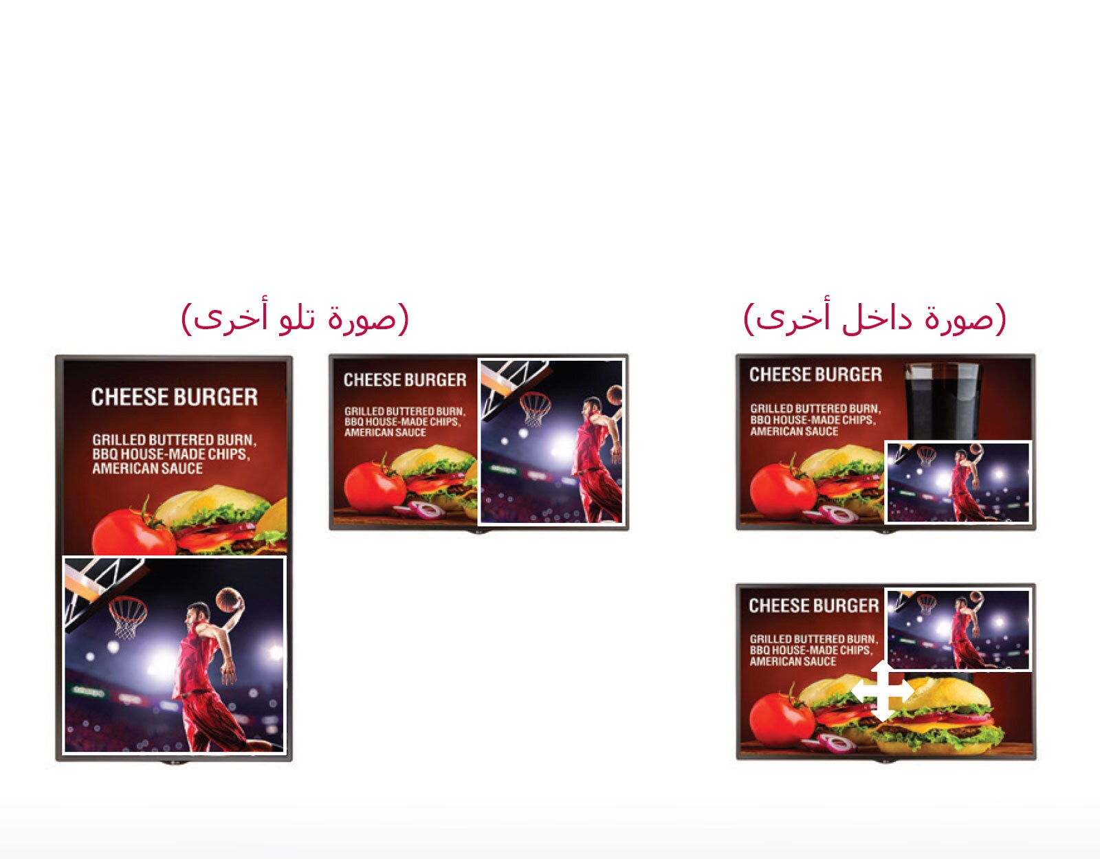 صورة تلو أخرى (PBP)/صورة داخل أخرى (PIP)1