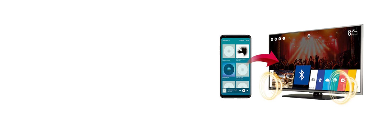 مزامنة الصوت عبر البلوتوث<br>1