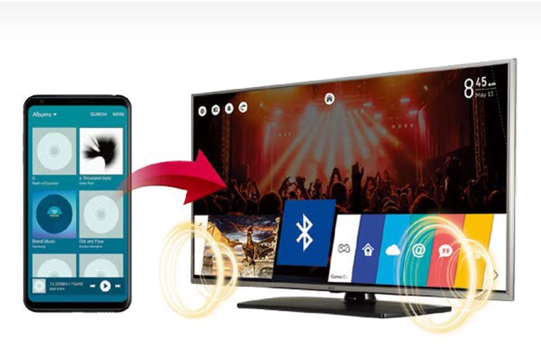 مزامنة الصوت عبر البلوتوث<br>2