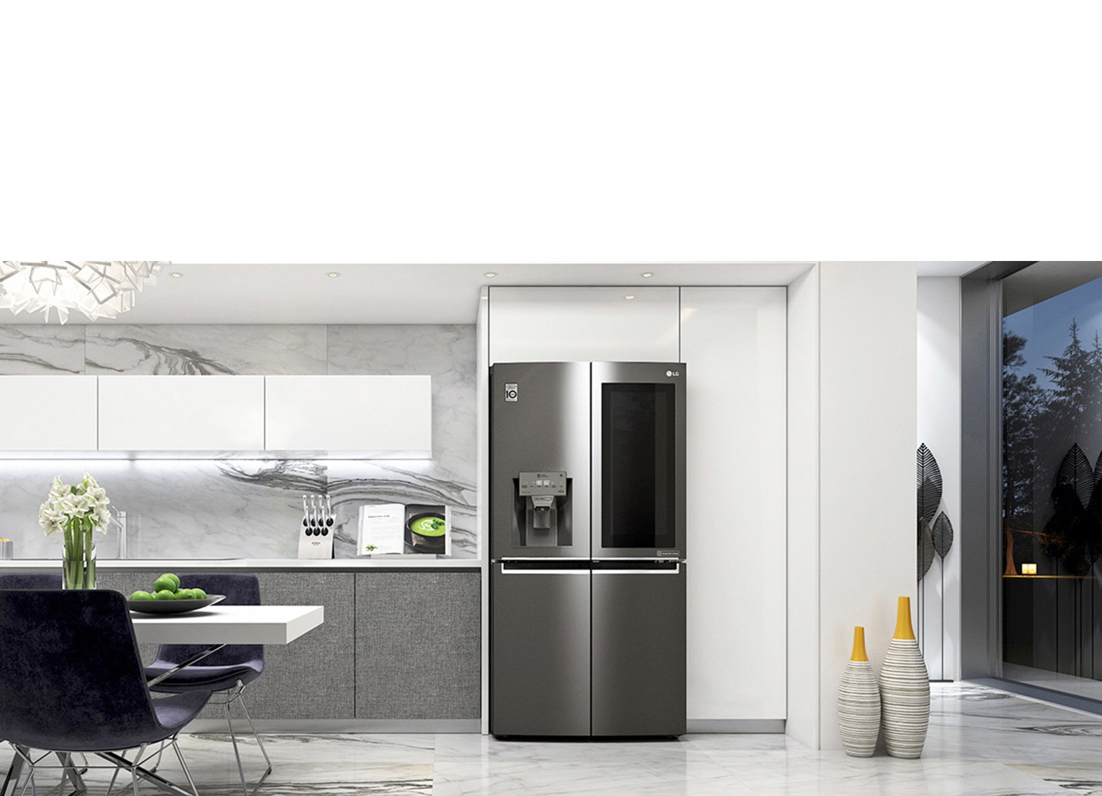 انقر مرتين لتتمتع برؤية خارجية مباشرة لأطعمتك داخل الثلاجة1