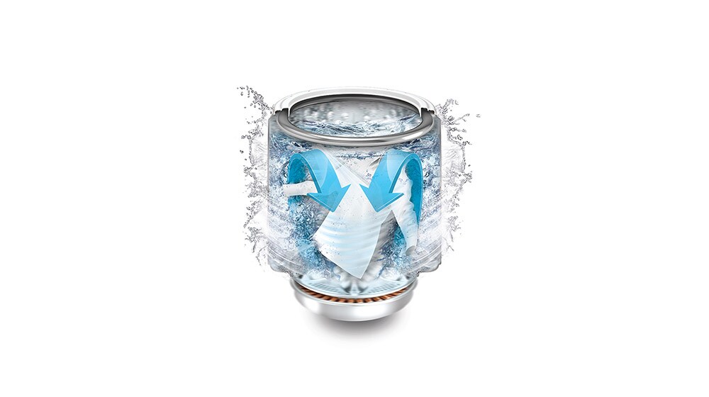 تظهر تيارات مياه قوية للتنظيف الشامل.