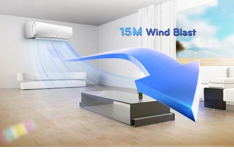 اندفاع الهواء حتى 15م 