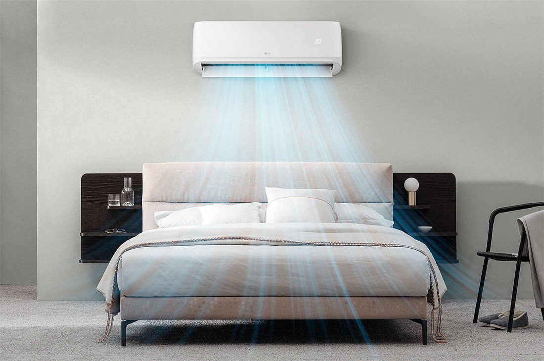 LG مكيّف هواء LG  جداري سعة 1 طن، تبريد سريع، استشعار مزدوج، تشغيل ذكي، تقنية ™Goldfin مضادة للتآكل ، إعادة تشغيل تلقائية، مؤشر LED, LGC13T3, LGC13T3, thumbnail 14