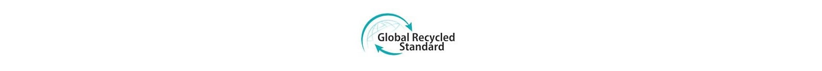 لقطة تعرض من اليسار شعارات الشهادات التالية:  وGlobal Recycled Standard،