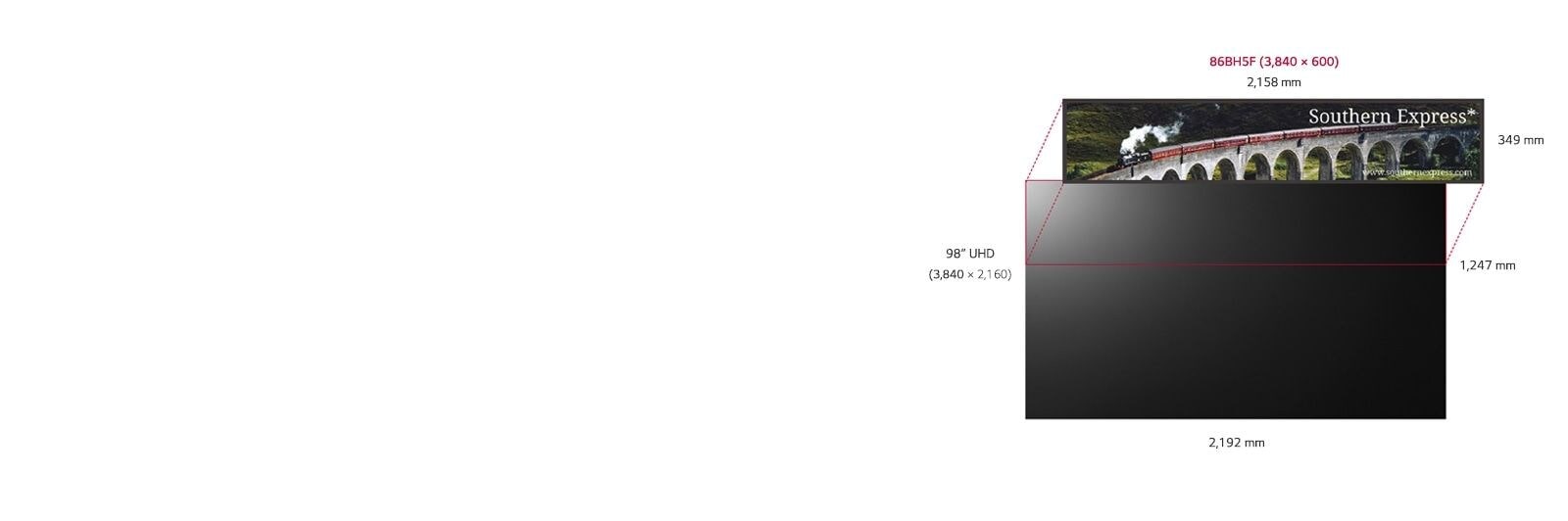 دقة HD فائقة (3,840 × 600)