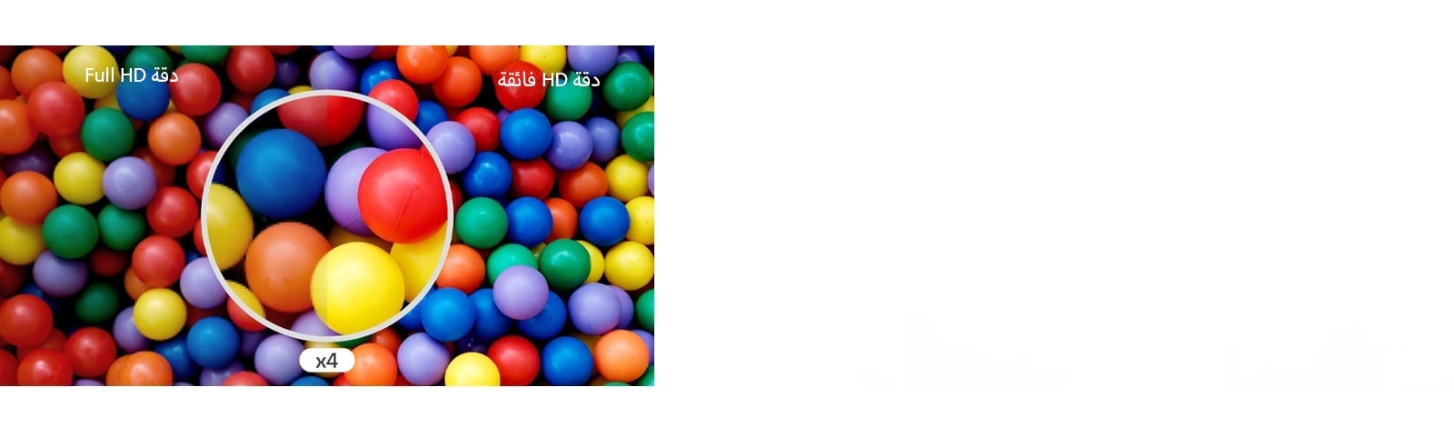 يظهر الاختلاف في جودة HD الفائقة، والتي هي أعلى بأربع مرات من جودة Full HD.