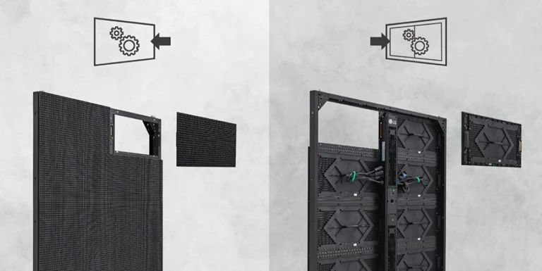 يمكن التثبيت الأمامي أو الخلفي حسب احتياجات العملاء.