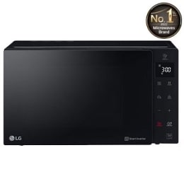 فرن المايكرويف بسعة 25 لتر بتقنية العاكس الذكي، التسخين المتساوي والتنظيف السهل لون أسود2