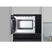 LG  فرن ميكروويف مدمج من إل جي بسعة 25 لتر، زجاج أسود، مع شاشة لمس LED وخيار قفل للأطفال, Front Open, MGBZ2593F, thumbnail 2