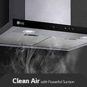 LG  شفاط إل جي 60 سم مع تحكم باللمس، شفط قوي، و3 أوضاع وخاصية  تعزيز القوة., Suction, HC7Z2425S, thumbnail 7