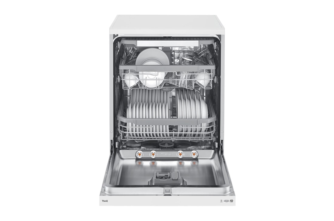 LG غسالة صحون إل جي  ™QuadWash ، لون أبيض, إعداد المكان14، تقنية EasyRack™ Plus، محرك الدفع المباشر، تقنية ThinQ, DFB425FW, DFB425FW, thumbnail 3