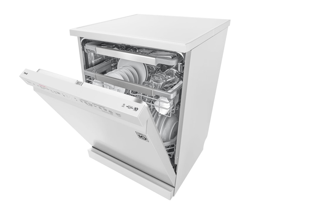 LG غسالة صحون إل جي  ™QuadWash ، لون أبيض, إعداد المكان14، تقنية EasyRack™ Plus، محرك الدفع المباشر، تقنية ThinQ, DFB425FW, DFB425FW, thumbnail 10