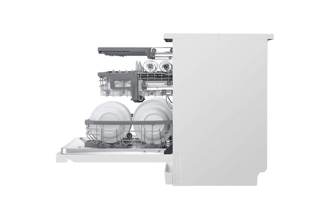 LG غسالة صحون إل جي  ™QuadWash ، لون أبيض, إعداد المكان14، تقنية EasyRack™ Plus، محرك الدفع المباشر، تقنية ThinQ, DFB425FW, DFB425FW, thumbnail 11