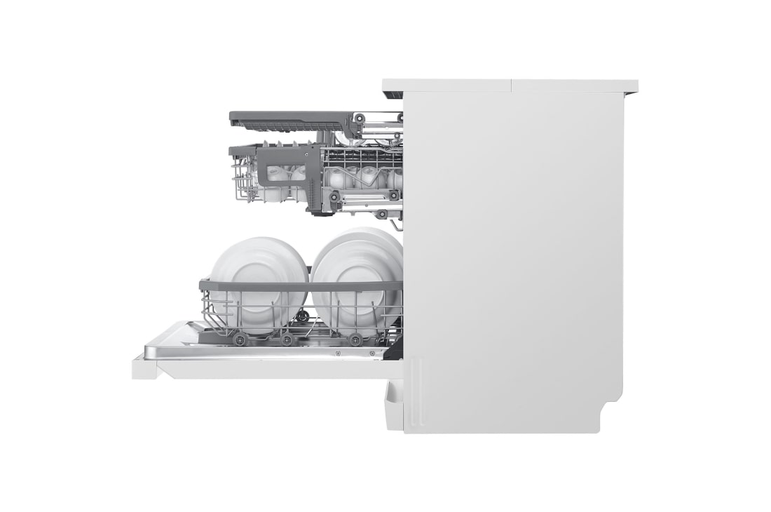 LG غسالة صحون إل جي  ™QuadWash ، لون أبيض, إعداد المكان14، تقنية EasyRack™ Plus، محرك الدفع المباشر، تقنية ThinQ, DFB425FW, DFB425FW, thumbnail 12