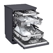 LG جلاية صحون أل جي 14 طقم وخاصية True Steam, محرك Direct Drive,لون اسود قاتم, right side view with Item , DFC237HMS, thumbnail 6