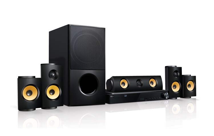 LG نظام مسرح منزلي لأقراص DVD وبلو راي ثلاثية الأبعاد, LHB725