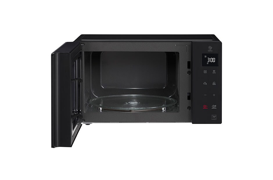 LG فرن المايكرويف بسعة 25 لتر بتقنية العاكس الذكي، التسخين المتساوي والتنظيف السهل لون أسود, MS2535GIS, thumbnail 2