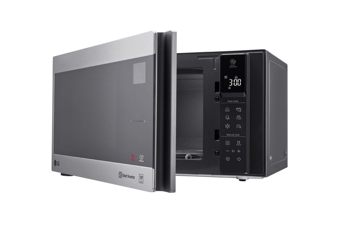 LG فرن المايكرويف بسعة 42 لتر بتقنية العاكس الذكي، التسخين المتساوي والتنظيف السهل لون ستانليس, MS4295CIS, thumbnail 6