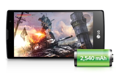 بطارية بسعة 2,540mAh