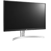 LG شاشة مقاس 27 بوصة بتقنية IPS LED ودقة 4K UHD وتدعم معيار HDR ومزودة بمنفذ USB-C,  عرض جانبي أكبر من 15 درجة, 27UP550N-W, thumbnail 3