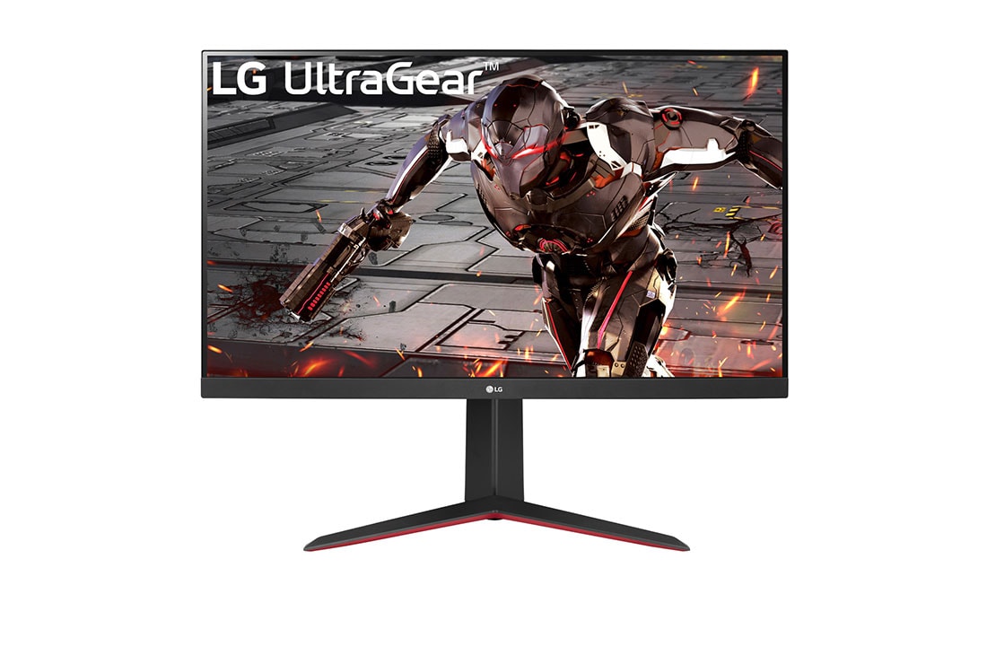 LG شاشة الألعاب UltraGear™ QHD من LG مقاس 31.5 بوصة بمعدل تحديث يساوي 165 هرتز ومعدل استجابة يساوي 1 ملّي ثانية في تقليل ضبابية الحركة (MBR), عرض أمامي, 32GN650-B