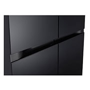 LG ثلاجة باب بجانب الباب 647 لتر من إل جي، ضاغط عاكس، تدفق هواء متعدد، تبريد سريع، تشخيص ذكي™، باب زجاجي أسود, handle view, GCB-287GNWB, thumbnail 7