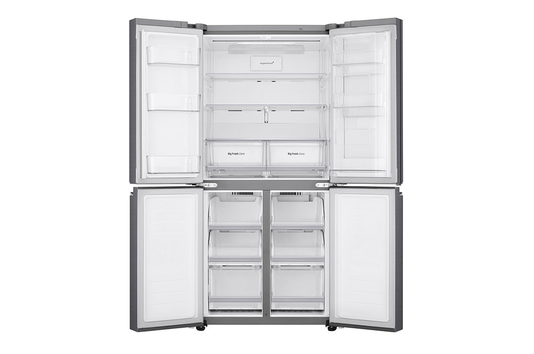 LG ثلاجة أربع أبواب بسعة إجمالية 594 لتر وعرض مناسب 835 ملم بتقنية الضاغط الطولي العاكس, GCB-244PN, thumbnail 4