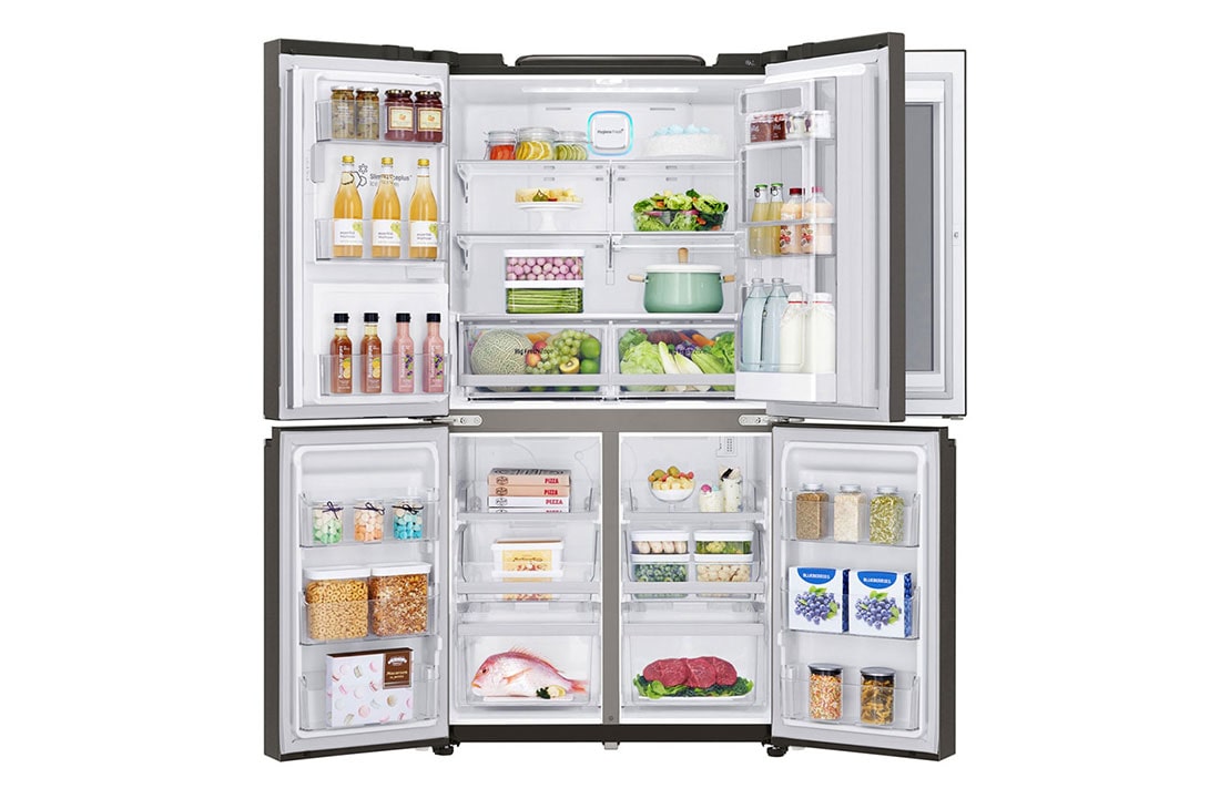 LG ثلاجة أربع أبواب بسعة اجمالية 705 لتر باب داخل باب وتقنية تعقيم خاصة, لون الستانليس,الأسود, GRX-274DPBC, GRX-274DPBC, thumbnail 3