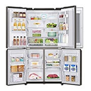 LG ثلاجة أربع أبواب بسعة اجمالية 705 لتر باب داخل باب وتقنية تعقيم خاصة, لون الستانليس,الأسود, GRX-274DPBC, GRX-274DPBC, thumbnail 3