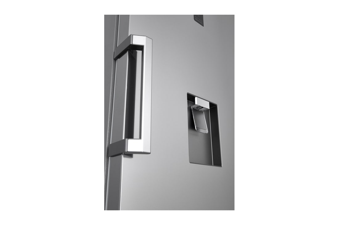 LG ثلاجة باب عامودي بتقنية التبريد الطولي™ سعة 384 لتر لون سلفر, المقبض, GC-F511ELDM, thumbnail 4