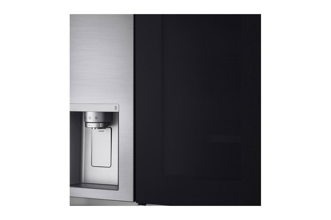 LG ثلاجة إل جي إنستافيو 598 لتر الباب بجانب الباب، تقنية™UVnano، تقنية التبريد الطولي™، تقنية™ThinQ لون سلفر, إيقاف ضوء instaview, GCX-287TNSI, thumbnail 3