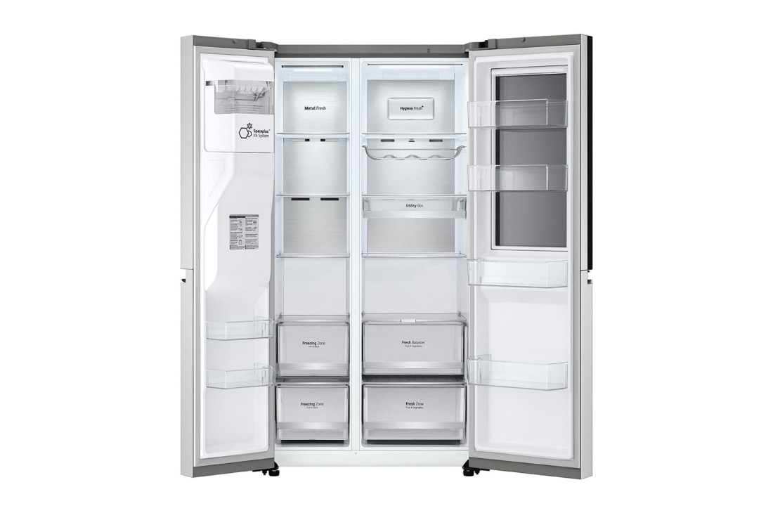 LG ثلاجة إل جي إنستافيو 611 لتر الباب داخل  الباب، تقنية ™UVnano، تقنية التبريد الطولي™، تقنية ™ThinQ لون أسود مطفي, GCX-287TNS, GCX-287TNS, thumbnail 10