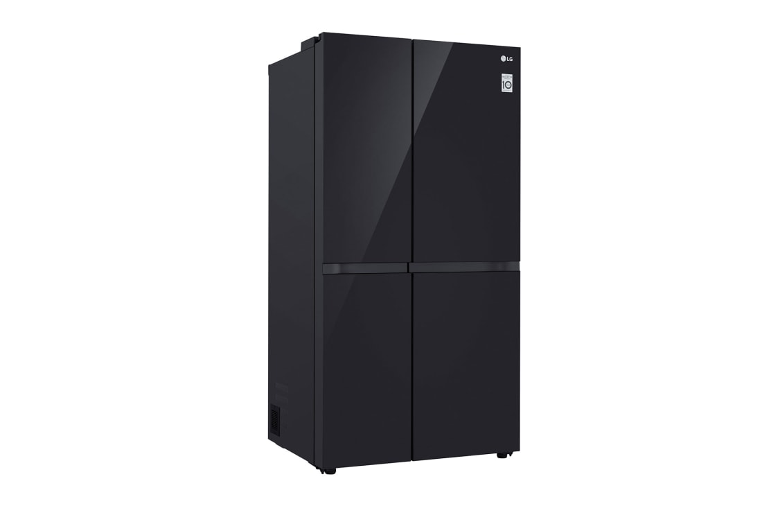 LG ثلاجة باب بجانب الباب 647 لتر من إل جي، ضاغط عاكس، تدفق هواء متعدد، تبريد سريع، تشخيص ذكي™، باب زجاجي أسود, left side view, GCB-287GNWB, thumbnail 12