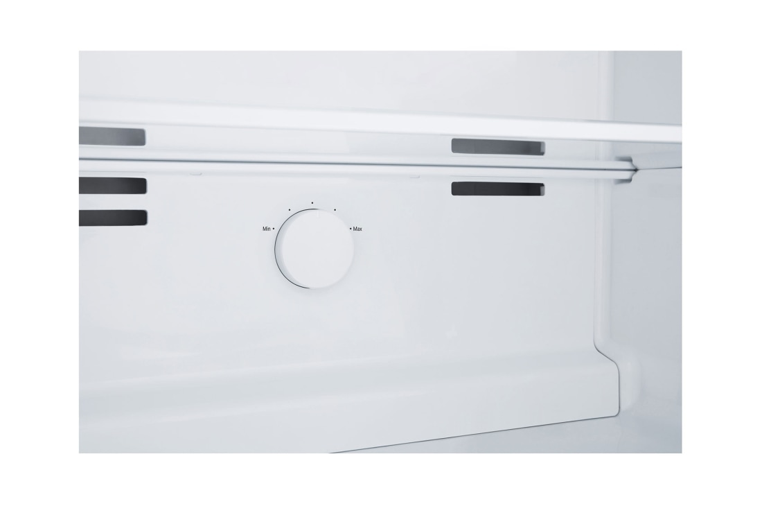 LG  ثلاجة فريزر علوي بسعة إجمالية 360 لتر لون أبيض، ضاغط انفيرتر ™Smart Inverter, detail view of temperature control knob, GNB-542GVWP, thumbnail 4