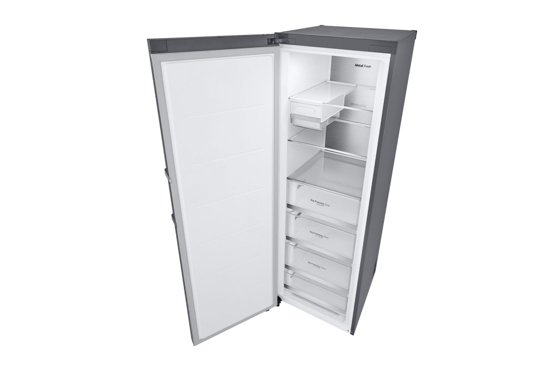LG فريزر عامودي 324 لتر، ضاغط سمارت انفيرتر، لون سلفر, الجانب الأيمن, GC-B514ELFM, thumbnail 10