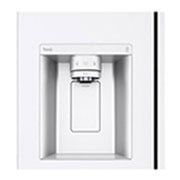 LG ثلاجة إل جي الباب بجانب الباب 617 لتر، تقنية التبريد الطولي™، لون أبيض, منظر الجانب الأيسر من موزِّع الماء, GCL-287GVW, thumbnail 5