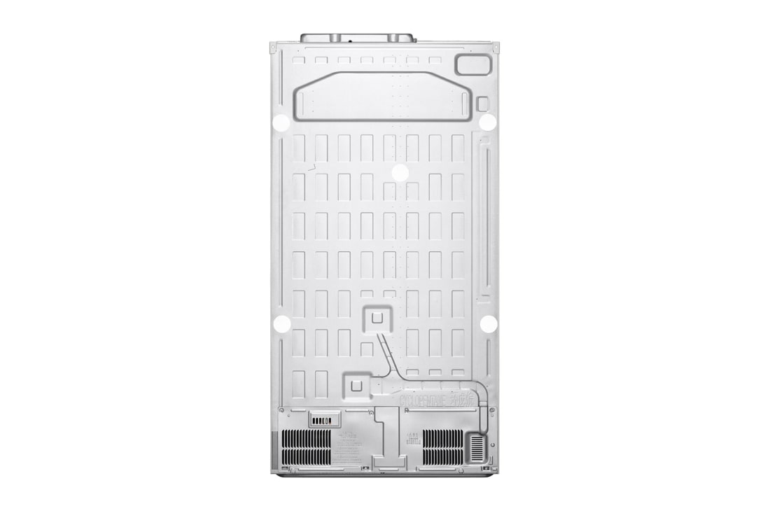 LG ثلاجة إل جي الباب بجانب الباب 617 لتر، تقنية التبريد الطولي™، لون أبيض, منظر خلفي, GCL-287GVW, thumbnail 14