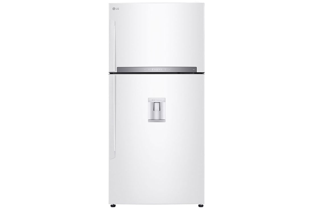 LG ثلاجة فريزر علوي بسعة 630 لتر و بتقنية تبريد الابواب لون أبيض , Front View, GRM-832DHWI