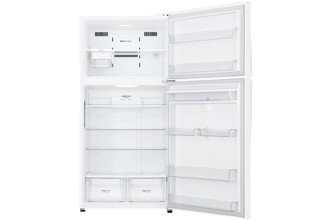 LG ثلاجة فريزر علوي بسعة 630 لتر و بتقنية تبريد الابواب لون أبيض , Front open View, GRM-832DHWI, thumbnail 3