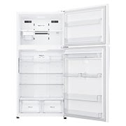 LG ثلاجة فريزر علوي بسعة 630 لتر و بتقنية تبريد الابواب لون أبيض , Front open View, GRM-832DHWI, thumbnail 3