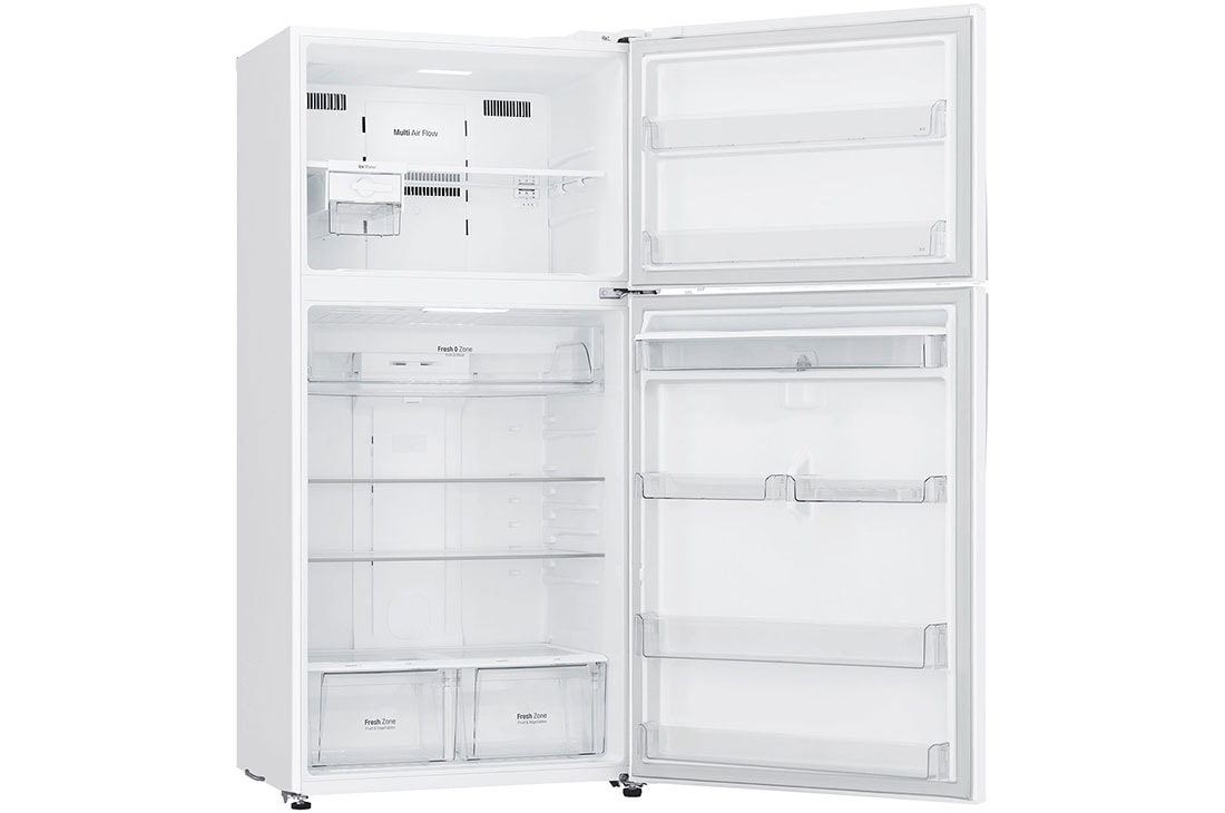 LG ثلاجة فريزر علوي بسعة 630 لتر و بتقنية تبريد الابواب لون أبيض , +15 degree side open view, GRM-832DHWI, thumbnail 9