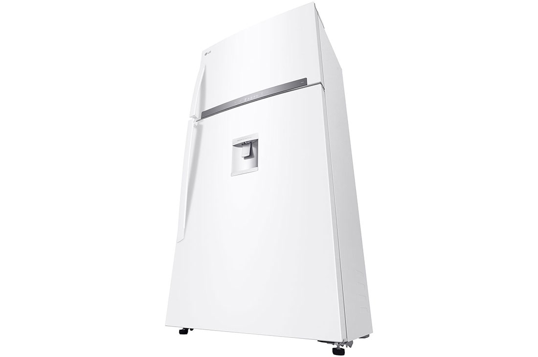 LG ثلاجة فريزر علوي بسعة 630 لتر و بتقنية تبريد الابواب لون أبيض , Bottom Perspective left view, GRM-832DHWI, thumbnail 5