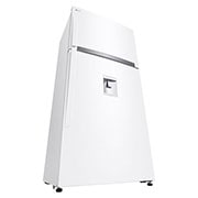 LG ثلاجة فريزر علوي بسعة 630 لتر و بتقنية تبريد الابواب لون أبيض , Bottom Perspective Right view, GRM-832DHWI, thumbnail 4