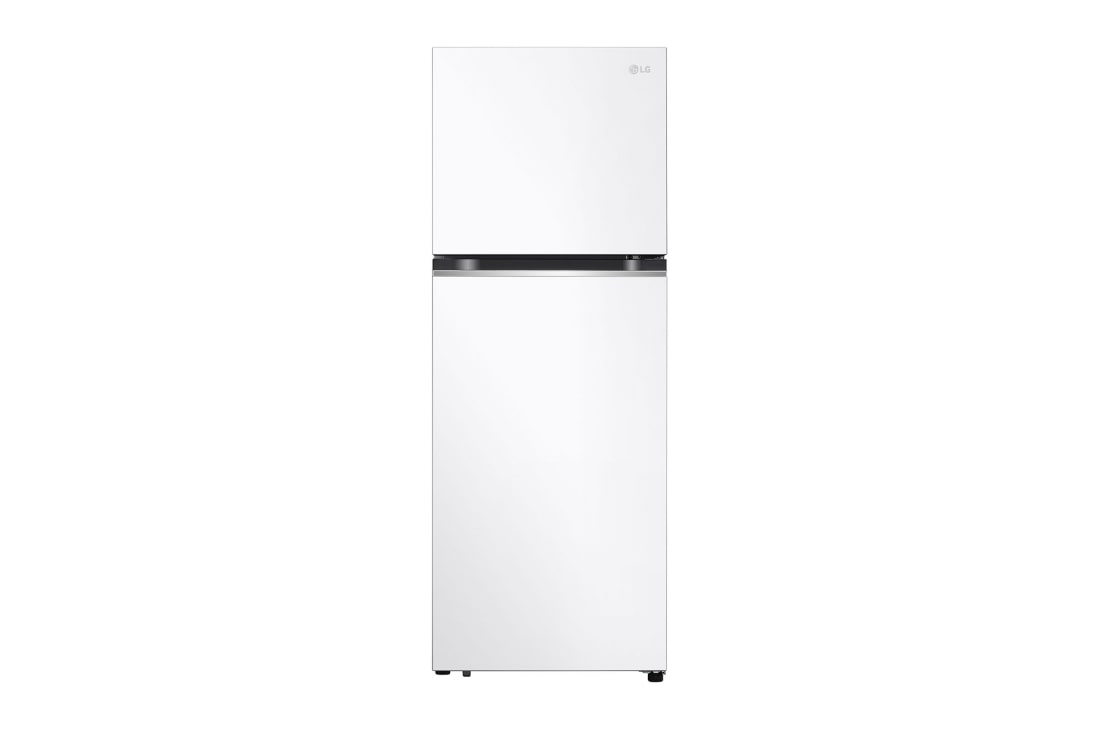 LG ثلاجة فريزر علوي بسعة 315 لتر , لون ابيض بتقنية  التبريد الخطي ,وبتقنية الانفيرتر الذكي, عرض أمامي, GNB-482GVWP