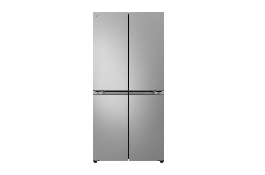 LG ثلاجة ابواب متعددة بسعة 464 لتر , لون سلفر ,Linear Cooling,تدفق هواء متعدد, front view, GCB-334DFPL